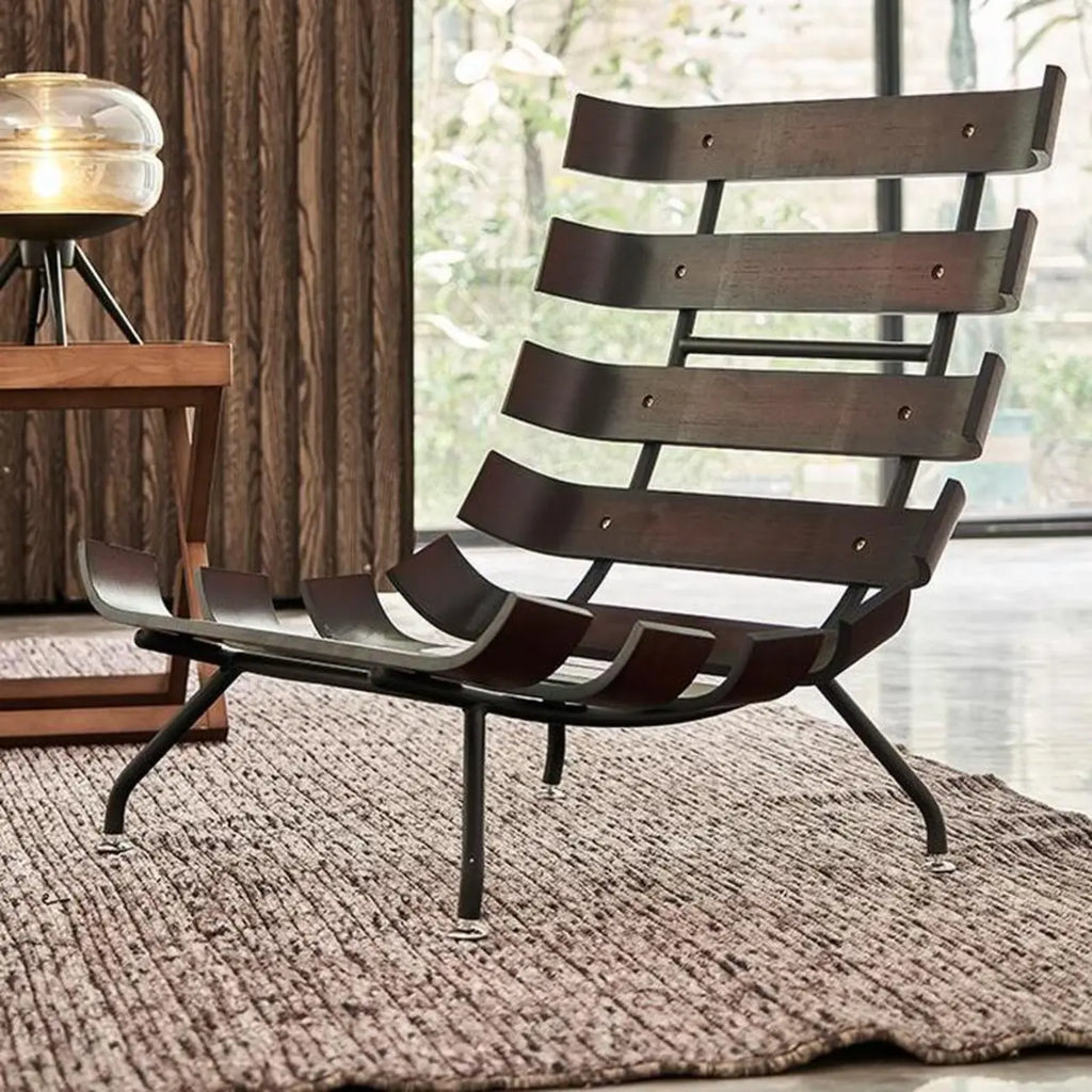 Fauteuil inclinable traditionnel en mohair capitonné