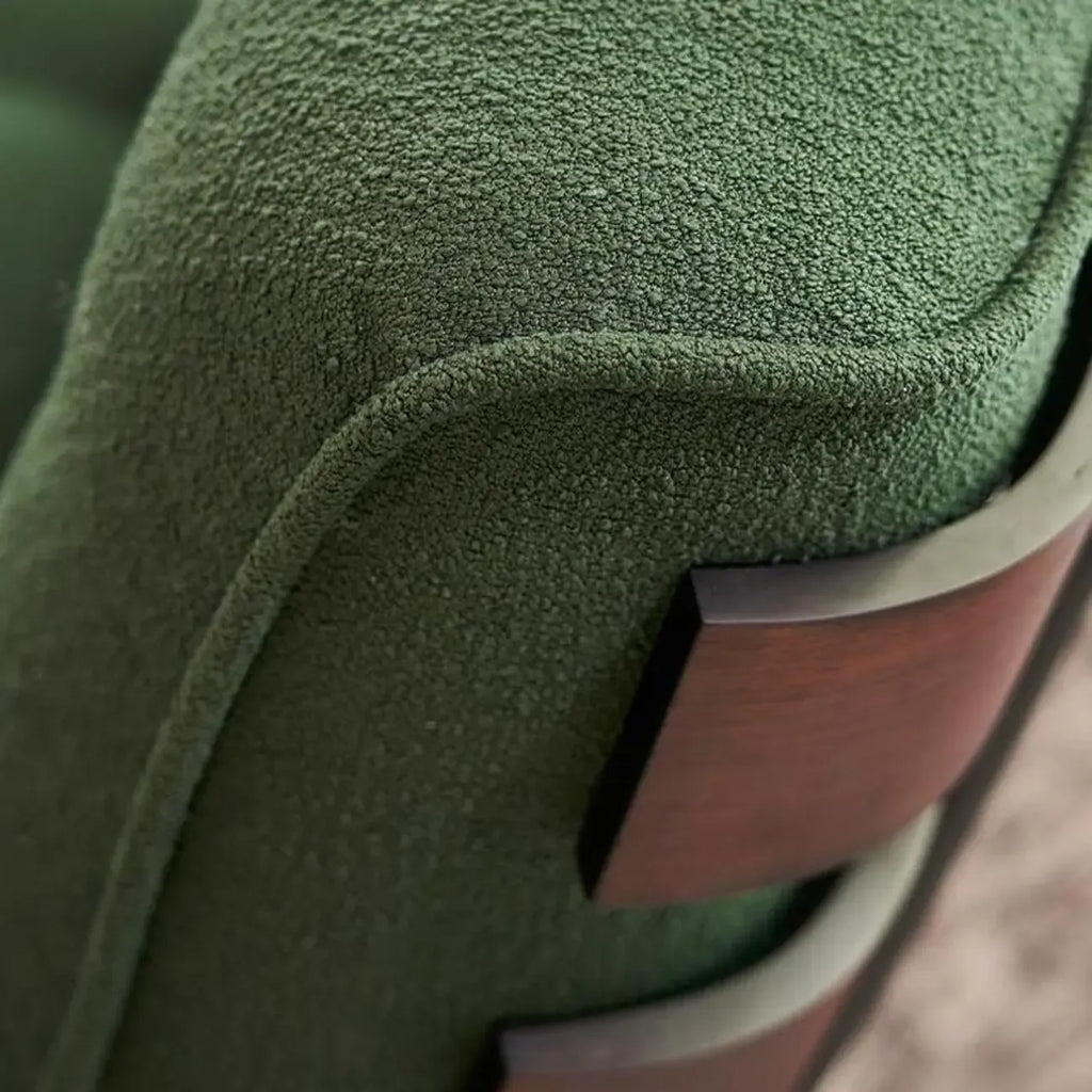 Fauteuil inclinable traditionnel en mohair capitonné