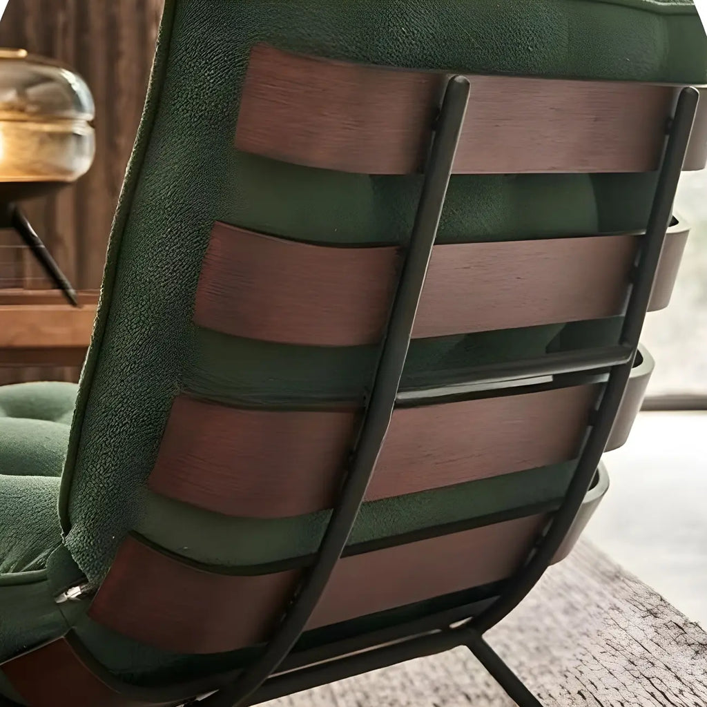 Fauteuil inclinable traditionnel en mohair capitonné