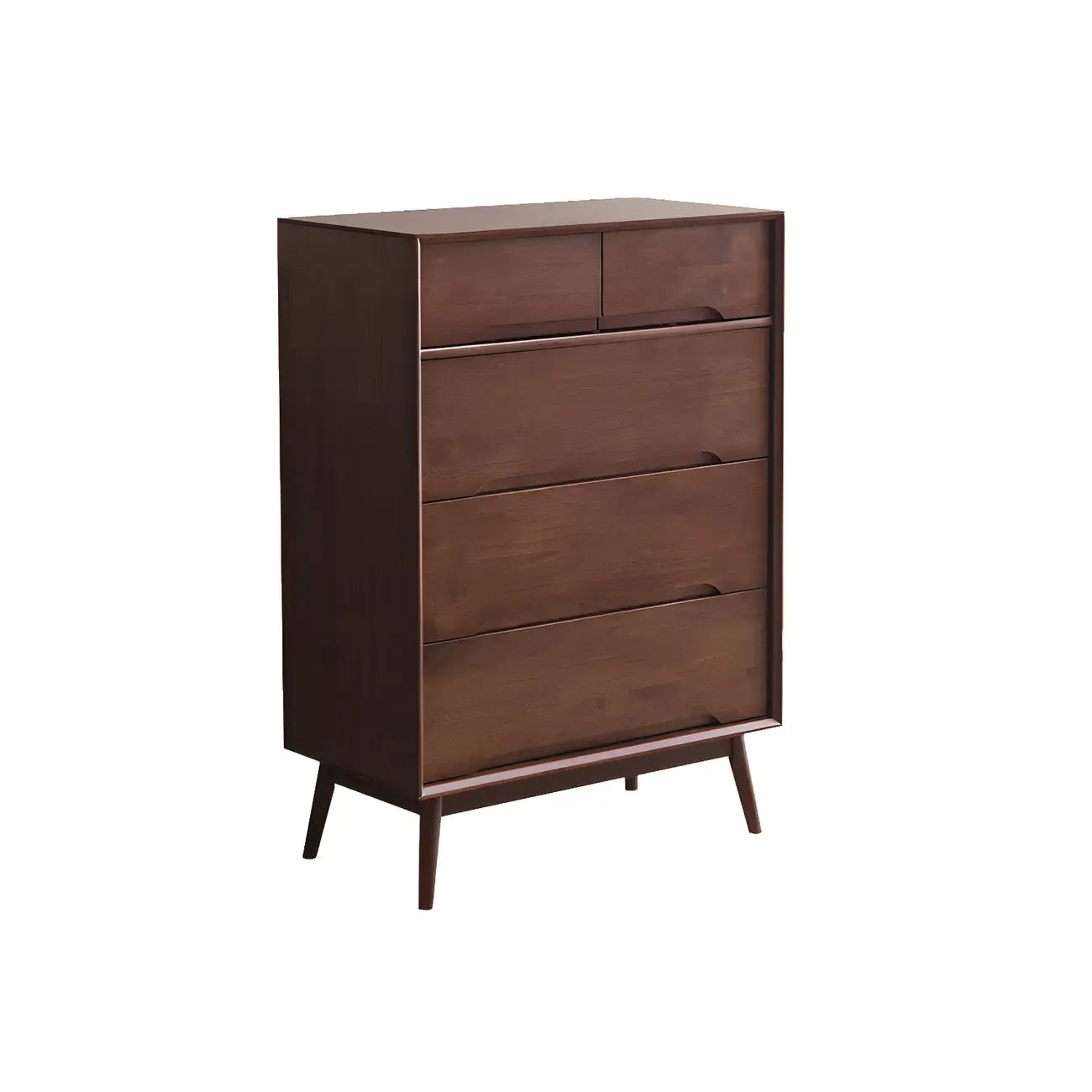 Commode rétro en bois noir avec tiroirs de rangement pour chambre à coucher