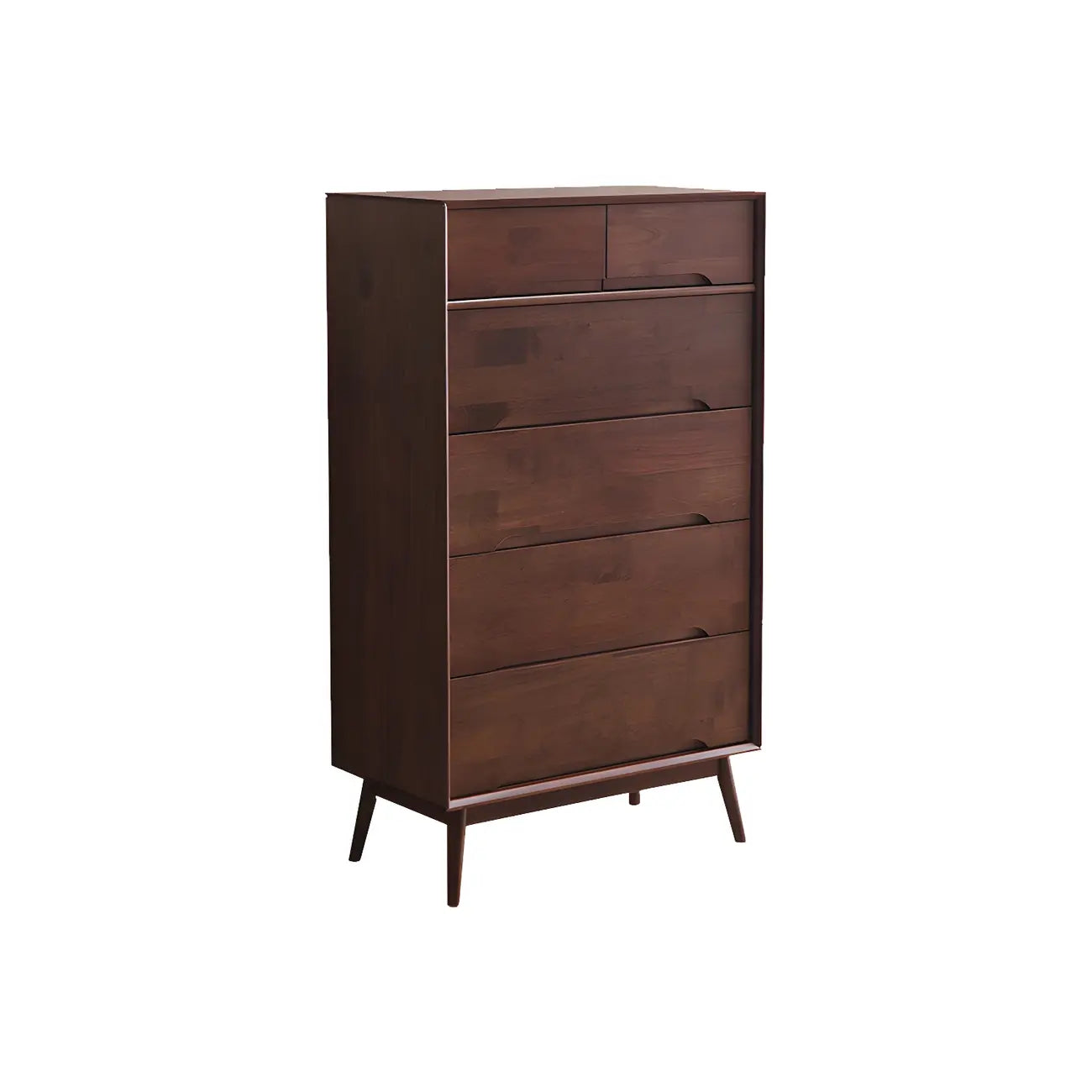 Commode rétro en bois noir avec tiroirs de rangement pour chambre à coucher