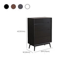 Commode rétro en bois noir avec tiroirs de rangement pour chambre à coucher