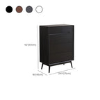 Commode rétro en bois noir avec tiroirs de rangement pour chambre à coucher
