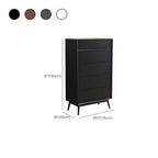 Commode rétro en bois noir avec tiroirs de rangement pour chambre à coucher