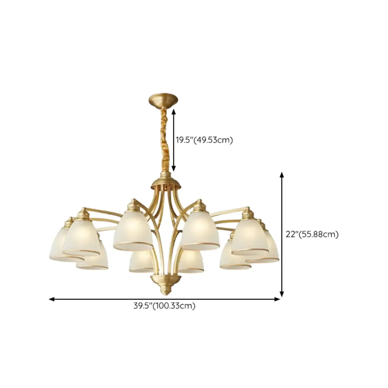 Lustre suspendu moderne et élégant à hauteur réglable