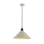 Suspension moderne en fer blanc conique pour salon