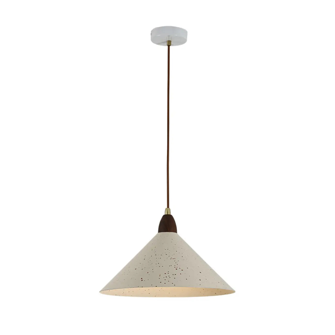 Suspension moderne en fer blanc conique pour salon