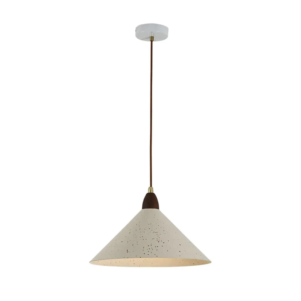 Suspension moderne en fer blanc conique pour salon