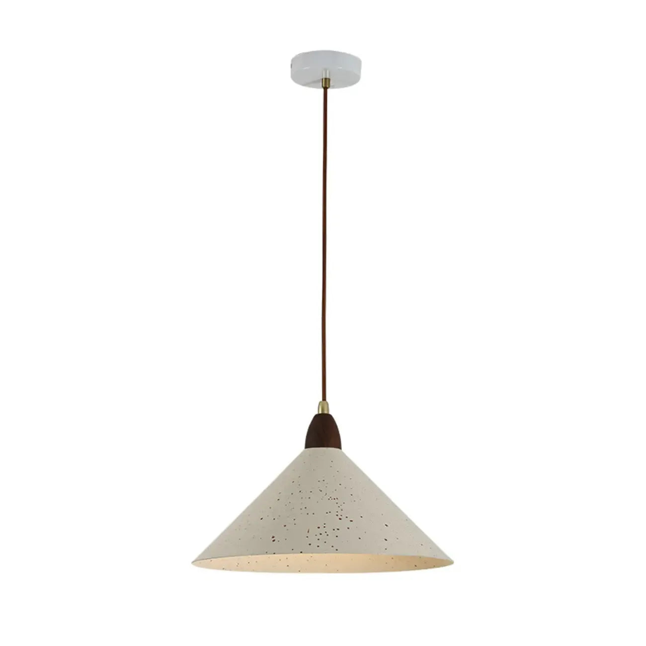 Suspension moderne en fer blanc conique pour salon