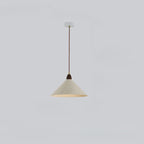 Suspension moderne en fer blanc conique pour salon