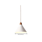 Suspension moderne en fer blanc conique pour salon