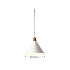 Suspension moderne en fer blanc conique pour salon