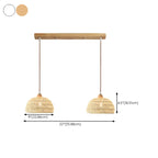 Suspension en rotin naturel en forme de dôme pour salon