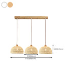 Suspension en rotin naturel en forme de dôme pour salon