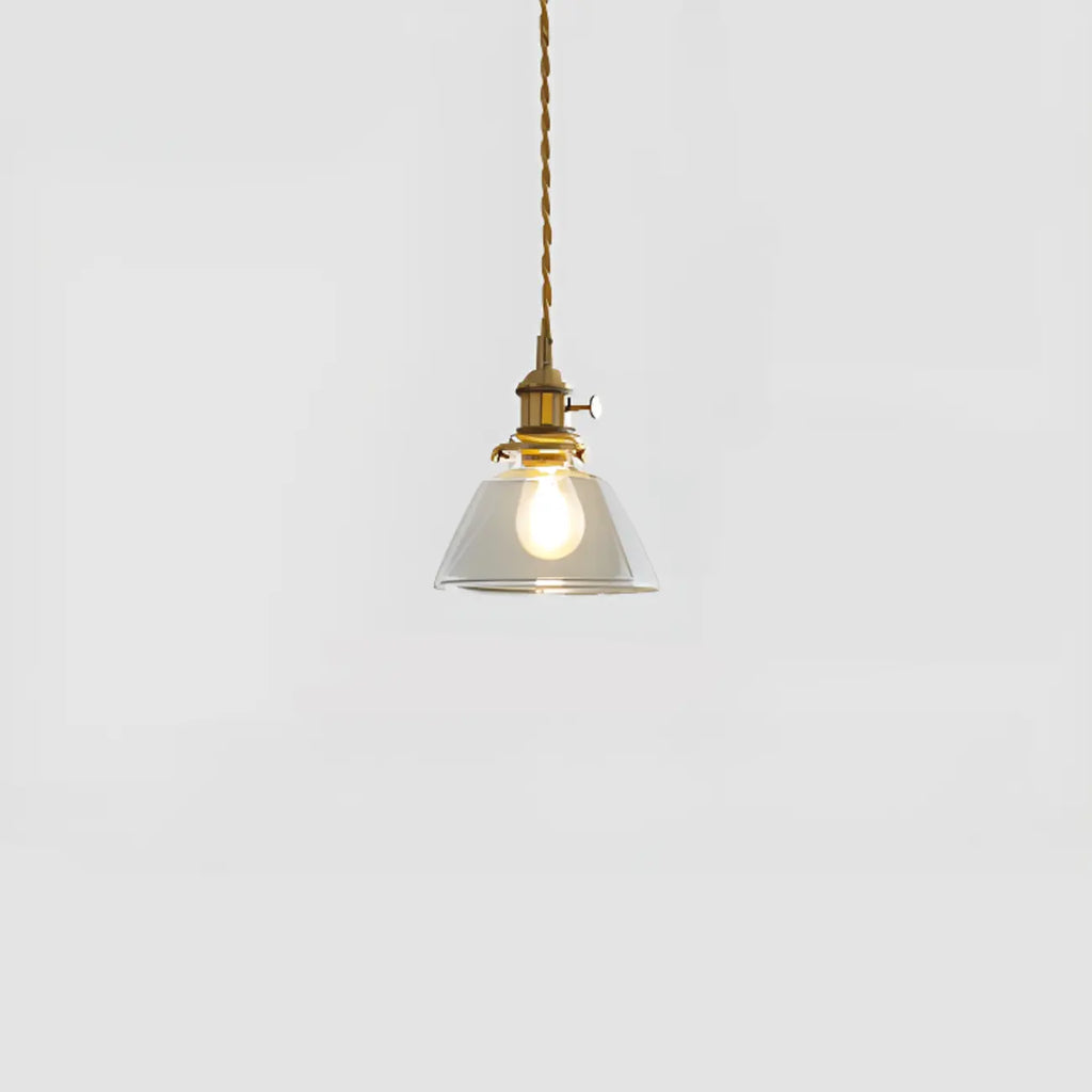 Suspension moderne à rayures en verre transparent pour salle à manger