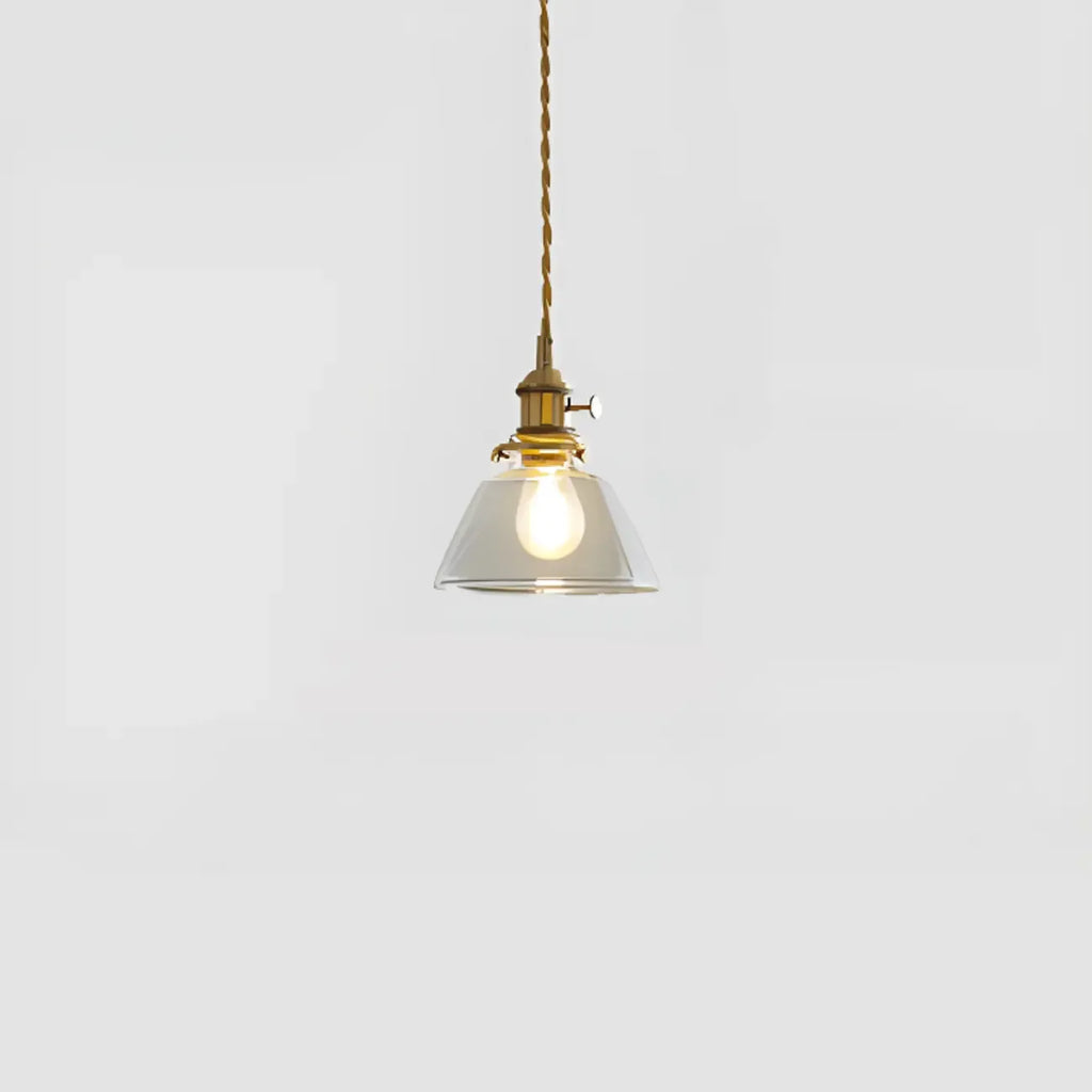 Suspension moderne à rayures en verre transparent pour salle à manger