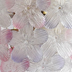 Lustre moderne à plusieurs niveaux en cristal rond à fleurs