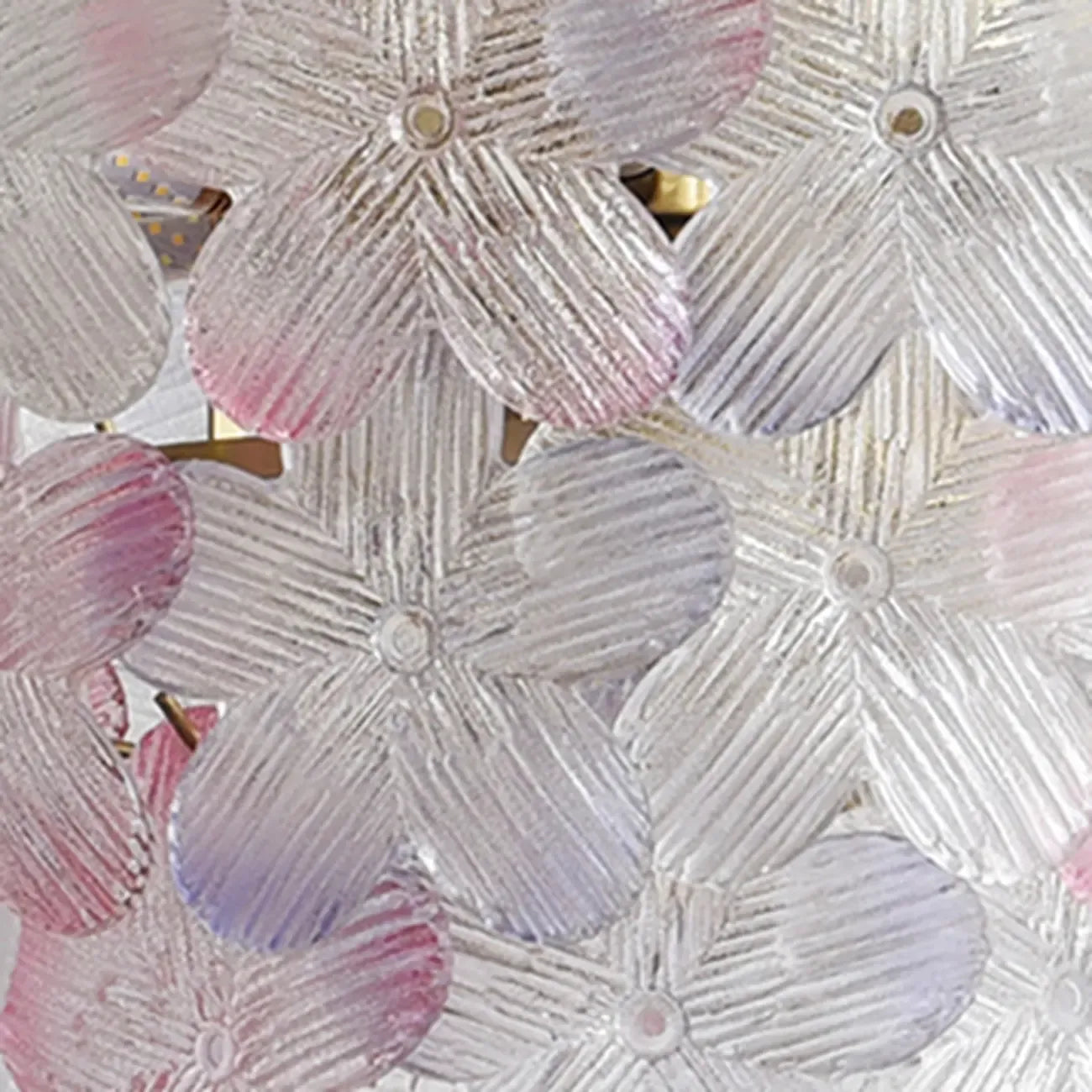 Lustre moderne à plusieurs niveaux en cristal rond à fleurs