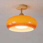 Mini plafonnier semi-encastré rond à LED blanche pour entrée