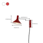 Applique murale rouge à bras articulé réglable, taille moyenne, pour coin lecture
