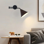 Applique murale moderne d'intérieur noire avec bras réglable