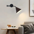 Applique murale moderne d'intérieur noire avec bras réglable