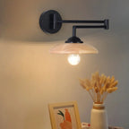 Applique murale moderne d'intérieur noire avec bras réglable