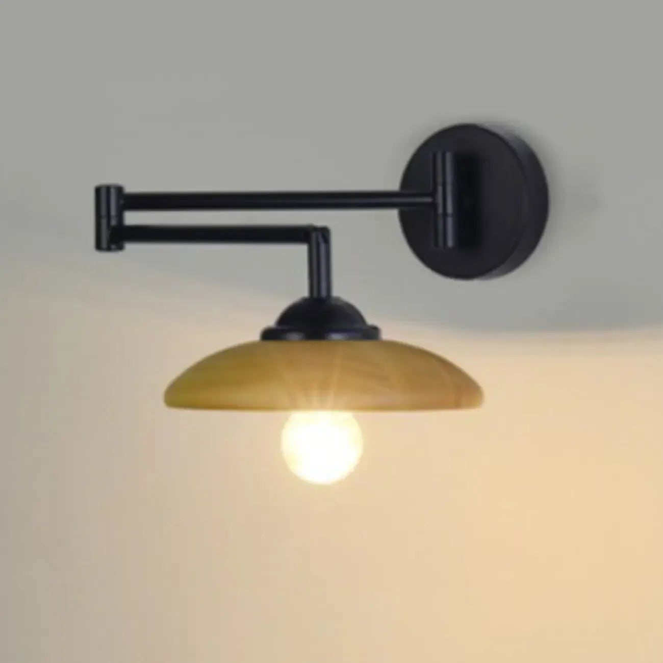 Applique murale moderne d'intérieur noire avec bras réglable