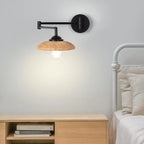 Applique murale moderne d'intérieur noire avec bras réglable