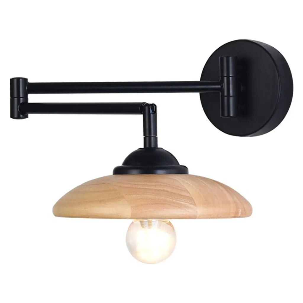 Applique murale moderne d'intérieur noire avec bras réglable