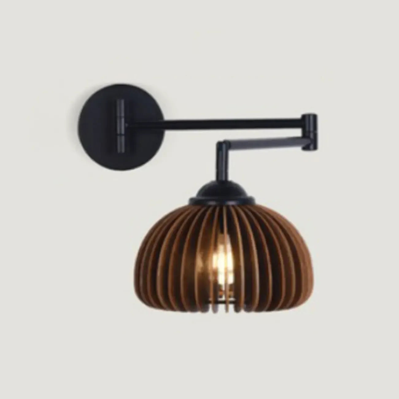 Applique murale moderne d'intérieur noire avec bras réglable