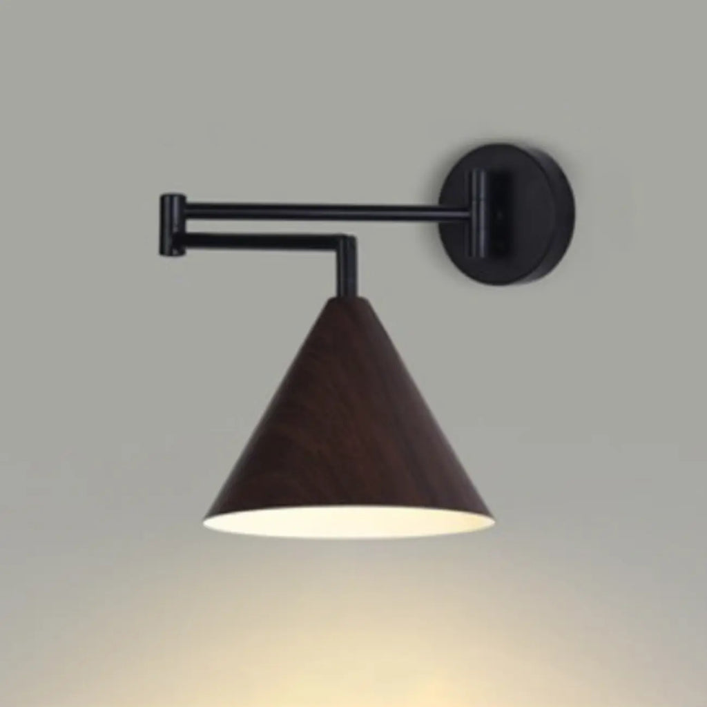 Applique murale moderne d'intérieur noire avec bras réglable