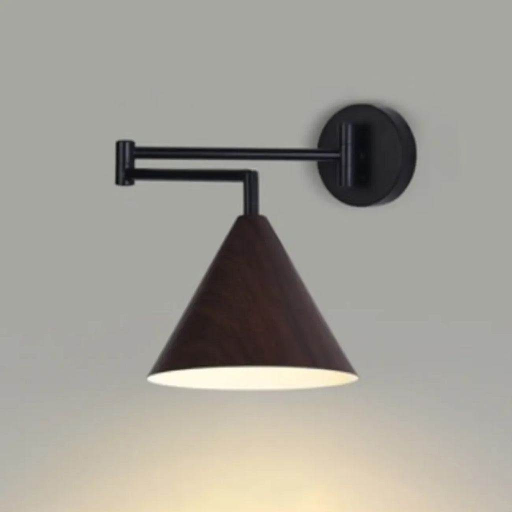 Applique murale moderne d'intérieur noire avec bras réglable