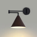 Applique murale moderne d'intérieur noire avec bras réglable