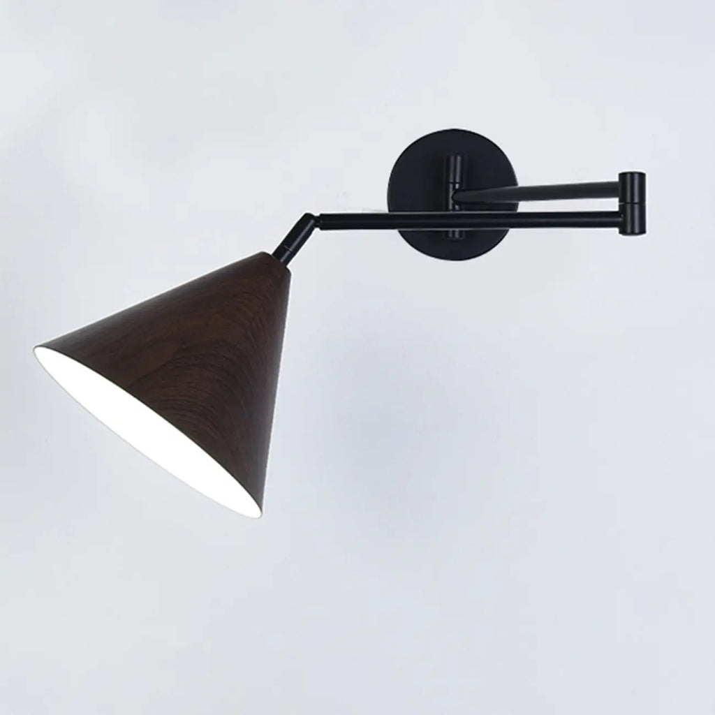 Applique murale moderne d'intérieur noire avec bras réglable