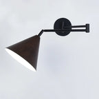 Applique murale moderne d'intérieur noire avec bras réglable