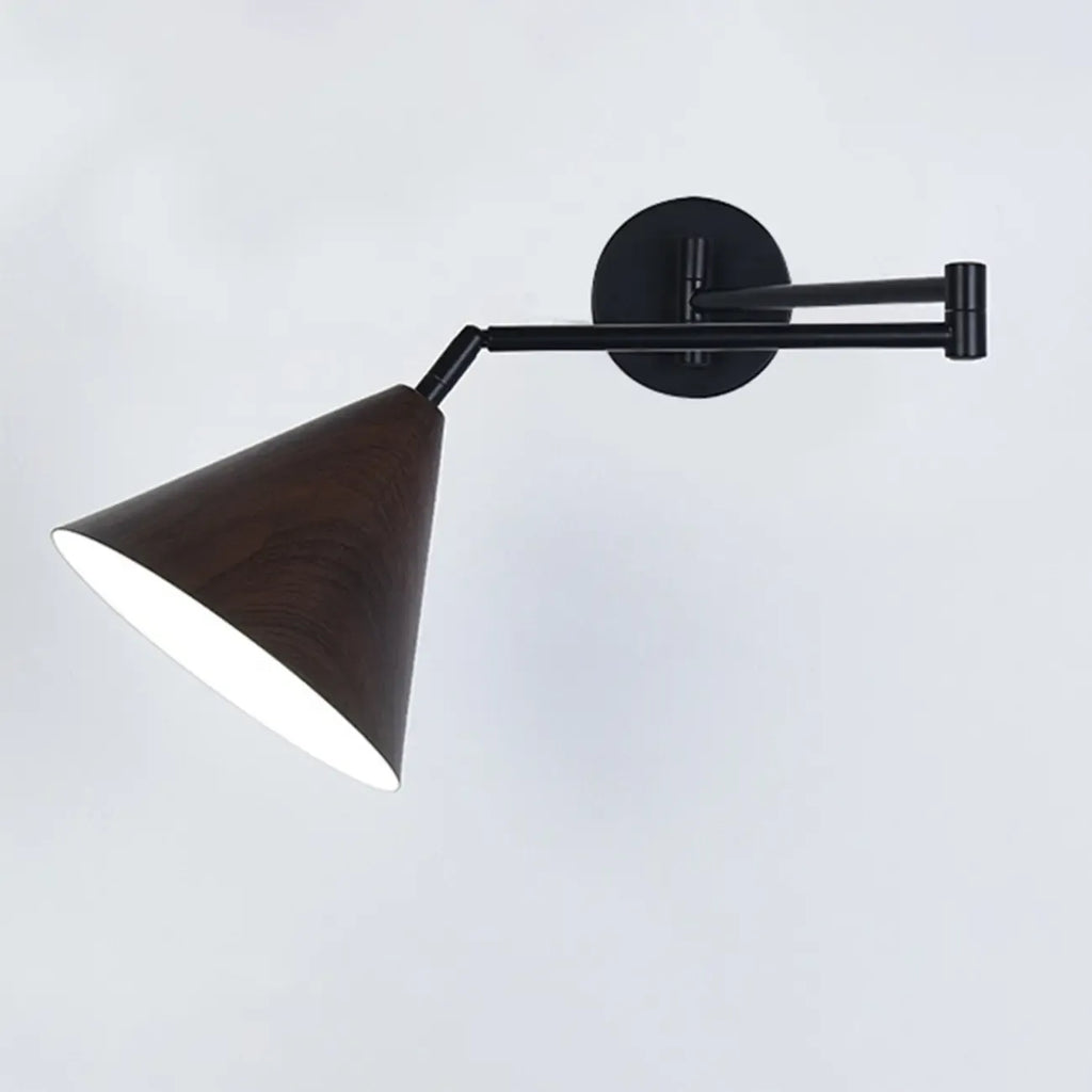 Applique murale moderne d'intérieur noire avec bras réglable