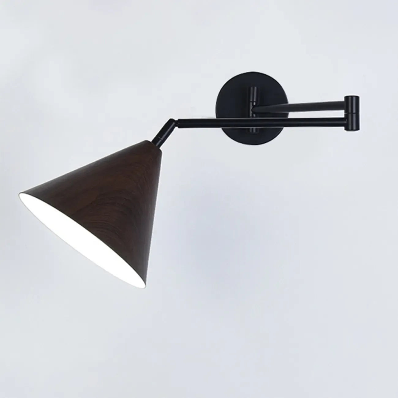 Applique murale moderne d'intérieur noire avec bras réglable