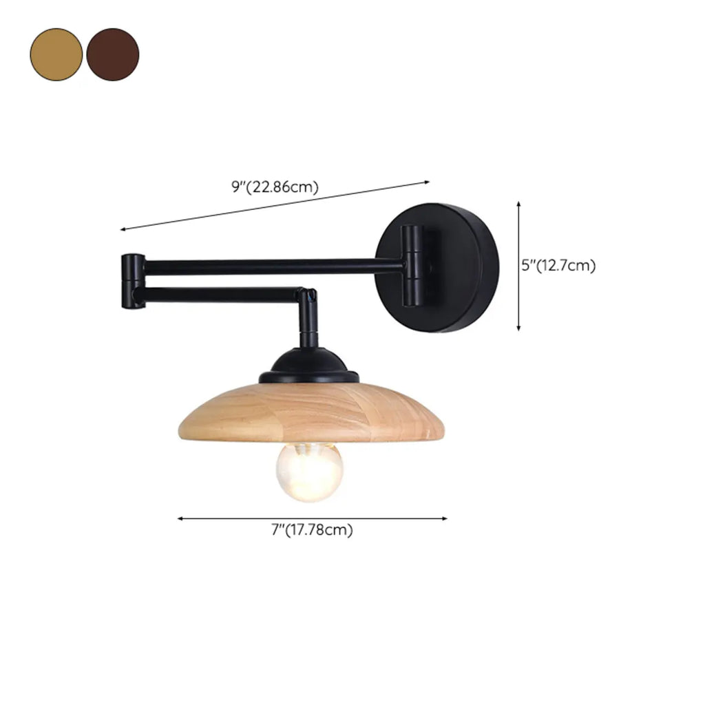 Applique murale moderne d'intérieur noire avec bras réglable