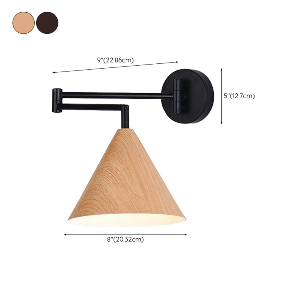 Applique murale moderne d'intérieur noire avec bras réglable