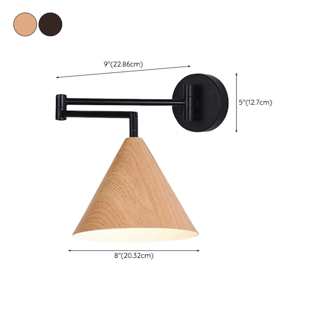 Applique murale moderne d'intérieur noire avec bras réglable
