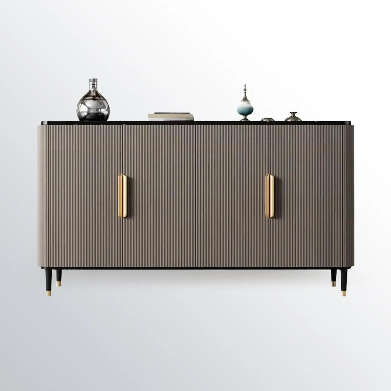 Meuble d'appoint glamour en bois de 35,5 cm pour la décoration du salon
