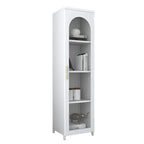 Armoire de rangement verticale moderne en métal avec portes vitrées