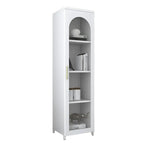 Armoire de rangement verticale moderne en métal avec portes vitrées