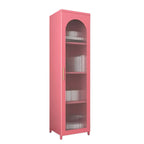 Armoire de rangement verticale moderne en métal avec portes vitrées
