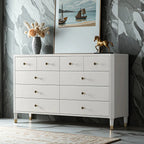 Commode double minimaliste en bois de cerisier avec tiroirs