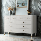 Commode double minimaliste en bois de cerisier avec tiroirs