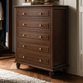 Commode élégante en bois de frêne, autoportante, à 5 tiroirs