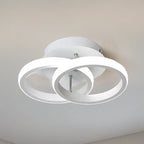 Plafonnier semi-encastré LED géométrique en métal noir