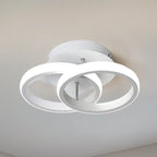 Plafonnier semi-encastré LED géométrique en métal noir